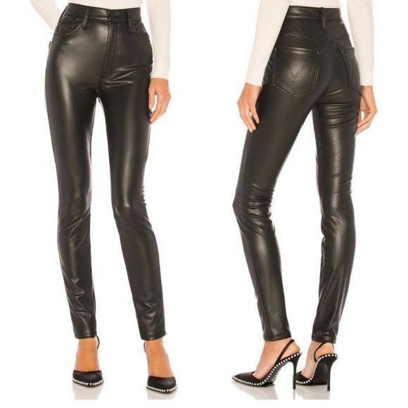 MOTHER Denim - MOTHER The Super Swooner Faux Leather Skinny Pants Size 30